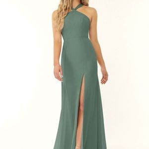 Azazie Eucalyptus size 12A “Rue” mermaid style dress. Beautiful spring dress.